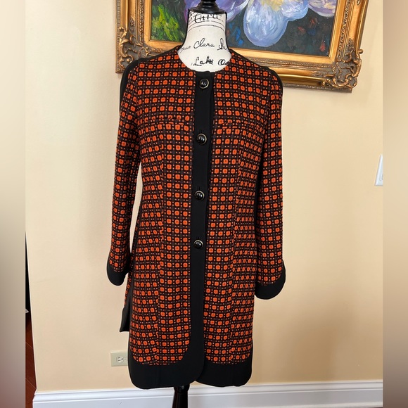 MARNI Black and Orange COAT SZ 44 - Picture 1 of 16